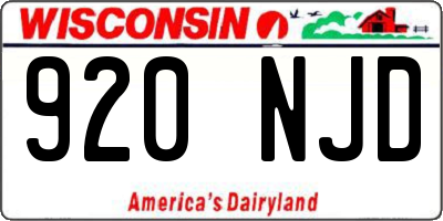 WI license plate 920NJD