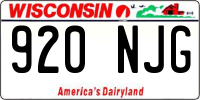 WI license plate 920NJG