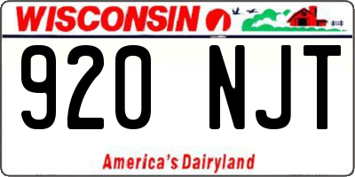 WI license plate 920NJT