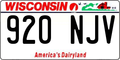 WI license plate 920NJV