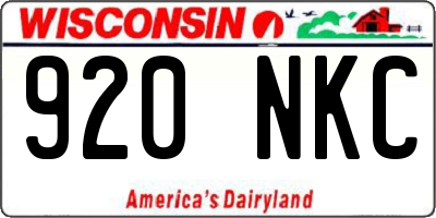 WI license plate 920NKC