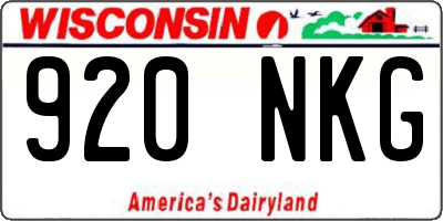 WI license plate 920NKG