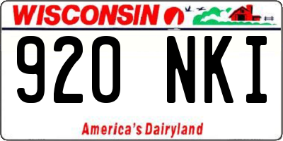 WI license plate 920NKI