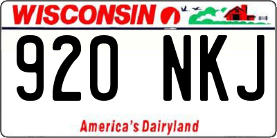 WI license plate 920NKJ