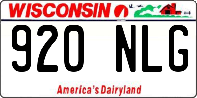 WI license plate 920NLG