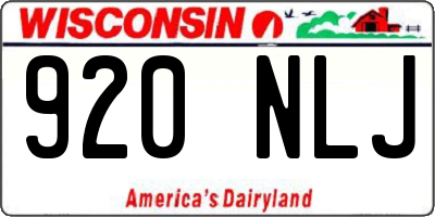 WI license plate 920NLJ