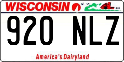 WI license plate 920NLZ