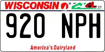 WI license plate 920NPH