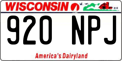 WI license plate 920NPJ