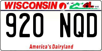 WI license plate 920NQD