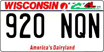 WI license plate 920NQN