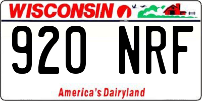 WI license plate 920NRF