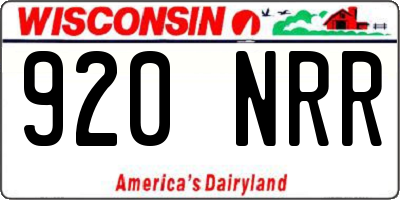 WI license plate 920NRR