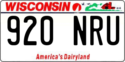 WI license plate 920NRU