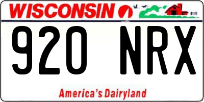 WI license plate 920NRX