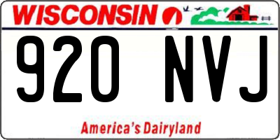 WI license plate 920NVJ