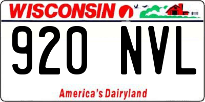 WI license plate 920NVL