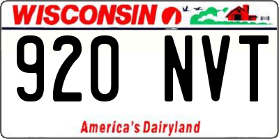 WI license plate 920NVT