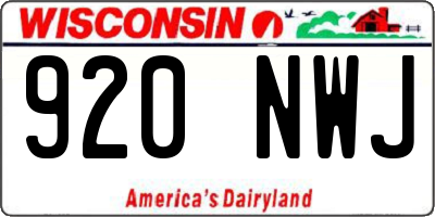 WI license plate 920NWJ