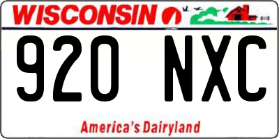 WI license plate 920NXC