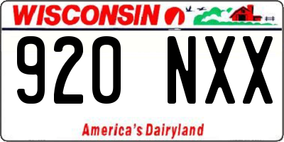 WI license plate 920NXX