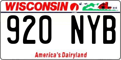 WI license plate 920NYB