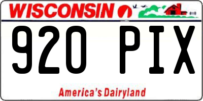 WI license plate 920PIX