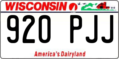 WI license plate 920PJJ