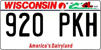 WI license plate 920PKH
