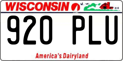 WI license plate 920PLU