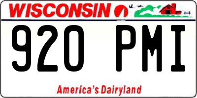 WI license plate 920PMI