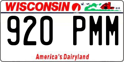 WI license plate 920PMM