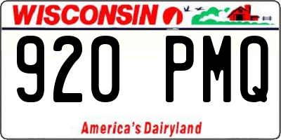 WI license plate 920PMQ