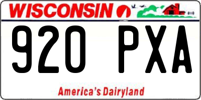 WI license plate 920PXA