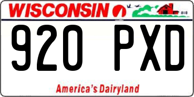 WI license plate 920PXD