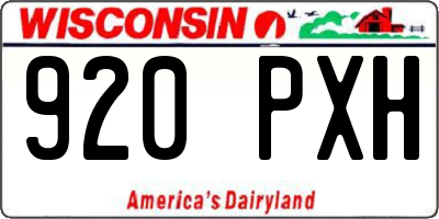 WI license plate 920PXH