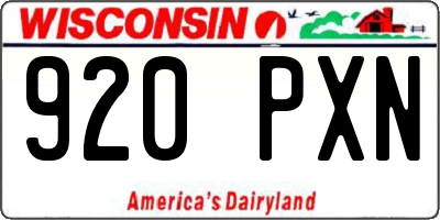 WI license plate 920PXN