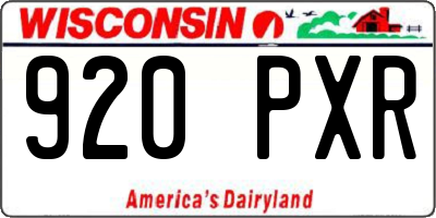 WI license plate 920PXR