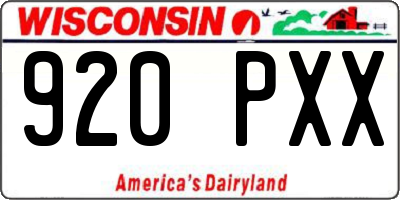 WI license plate 920PXX