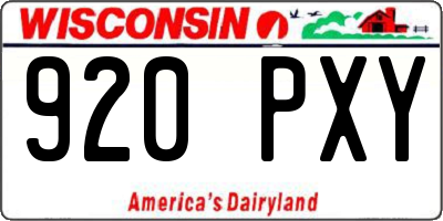 WI license plate 920PXY
