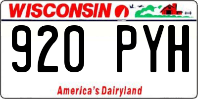 WI license plate 920PYH