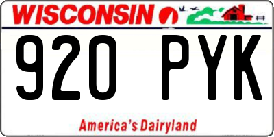 WI license plate 920PYK