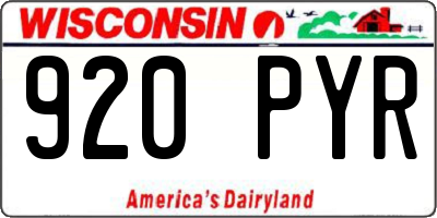 WI license plate 920PYR
