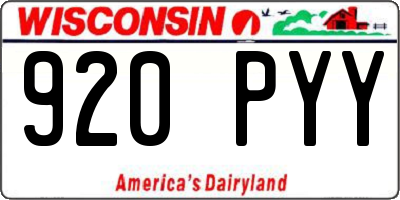 WI license plate 920PYY