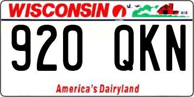 WI license plate 920QKN