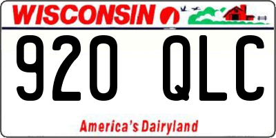 WI license plate 920QLC