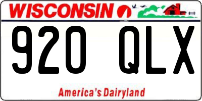 WI license plate 920QLX