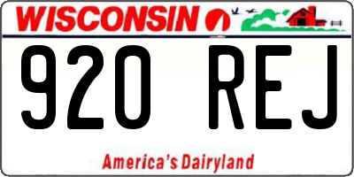WI license plate 920REJ