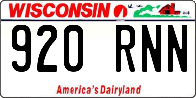 WI license plate 920RNN