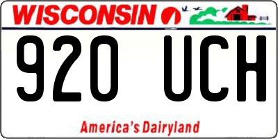 WI license plate 920UCH
